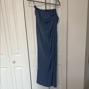 Elegant Blue Draped skirt